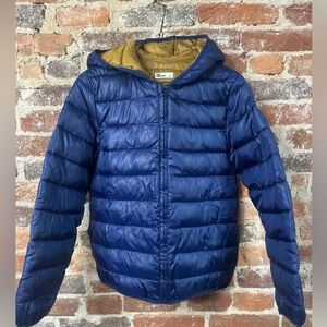 EPIC THREADS Blue Puffer Jacket with Hood